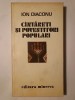 Ion Diaconu - C&acirc;ntăreți și povestitori populari C&icirc;ntăreți... C&acirc;teva criterii asupra monografiei folclorice (1980)