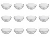 Set boluri, 12 piese, 350 ml, Sticla, Transparent natur