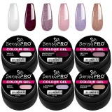 Set 6 Geluri UV Colorate Glam Sparkle, SensoPRO Milano