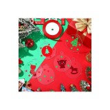 Ornament de Crăciun din acril, transparent, formă rotundă, disc gol din acril cu gaură Chris