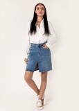 Cumpara ieftin Fusta scurta albastra de denim P213 M10