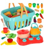 Set legume si fructe de taiat cu Velcro, 28 piese pentru copii