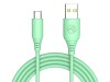 Cablu silicon Tellur USB to Type-C, 3A, 1m, verde
