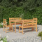 vidaXL Set de sufragerie de grădină, lemn masiv de tec, 5 piese