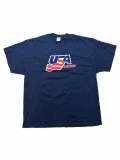 Echipa națională de hochei tricou de bărbați USA Primary Logo Navy - 2XL