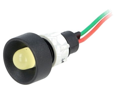 Lampă de control LED galbenă 24V foto
