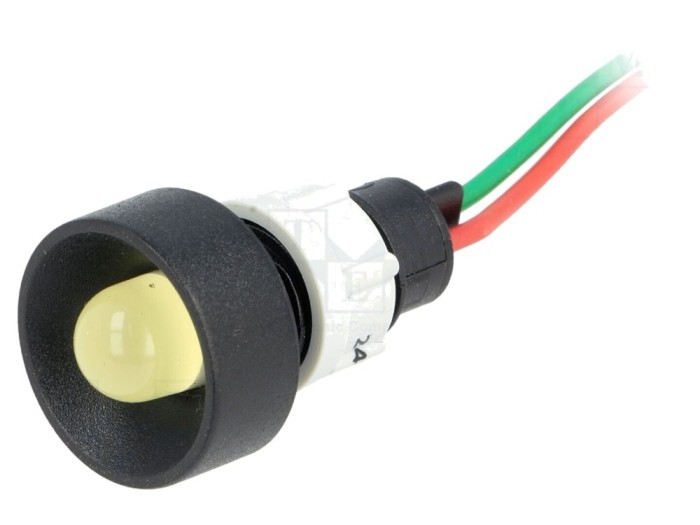 Lampă de control LED galbenă 24V