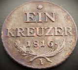 Cumpara ieftin Moneda istorica EIN KREUZER - AUSTRIA, anul 1816 * cod 27 = VIENA (calitate)
