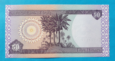 50 Dinari Irak - Bancnota SUPERBA - UNC foto