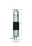 Filtru combustibil Alpina B3; BMW 3, 3 Compact, Z3 Motor 2.2 i, 3.0 i, 3.4 S, 316 Ci, 316 i, 316 ti, 318 Ci, 318 i, 318 ti, 320 Ci, 320 i, 325 Ci,