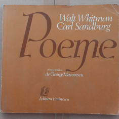 (C524) WALT WHITMAN SI CARL SANDBURG - POEME