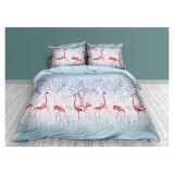 Cumpara ieftin Lenjerie de Pat Bumbac Satinat 3D cu 4 Piese- SIPRB-468