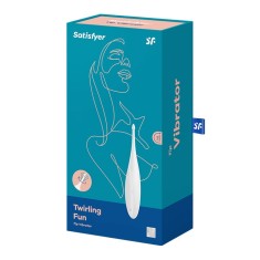 Vibrator Twirling Fun 12 Moduri Vibratii Silicon Alb foto