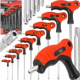 Set 9 Surubelnite Torx Verke T10-T50, 100-195mm, Maner Cauciucat, Profesional