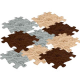 Covoras ortopedic senzorial puzzle Set Roots, Muffik