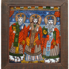Sfinții Trei Ierarhi - Icoană pe glajă, Șcheii Brașovului