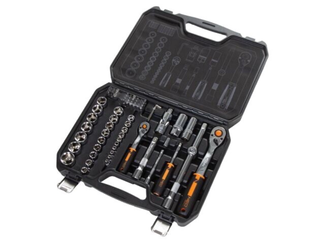 Set chei tubulare 6-puncte 73 piese NEO TOOLS, fixare 1/2 și 1/4