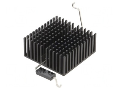 Radiator extrudat cu aripioare BGA/FPGA negru 40x40mm foto