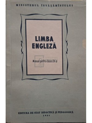 Limba engleza - Manual pentru clasa a IX-a (Editia: 1956) foto