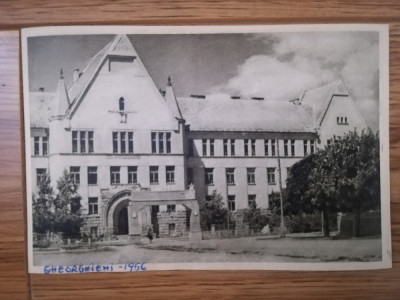 anii 50 Carte Postala GHEORGHIENI Liceul mixt romano-maghiar RPR Comunism foto