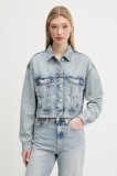 Tommy Jeans geacă jeans de tranzitie, oversize, DW0DW21289