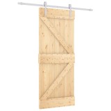 Cumpara ieftin Usa glisanta cu set de feronerie 80x210 cm, lemn masiv de pin