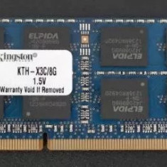 Memorie Laptop Kingston 8GB DDR3 PC3-12800S 1600Mhz 1.5V CL11
