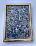 Cumpara ieftin Compozitie abstracta, artist suedez Bengt Nordguist (1917 - 2012), Abstract, Ulei