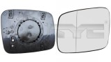 Sticla oglinda exterioara stanga TYC VW Transporter T4 Caravelle Multivan 192003, asferica si incalzita, geam retrovizor pentru oglinda electrica,