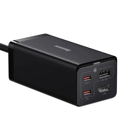 Incarcator de perete GAN5 Pro Baseus, 2x USB-C/USB-A/HDMI, 4 K, 67 W, CCGP110201, Negru