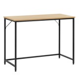 Birou cu blat MDF si cadru metalic, 100x50x76 cm, maro deschis Household NewTrend