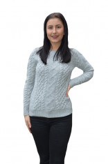 Pulover tricotat Jenny ,model deosebit,3D ,gri foto