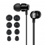 Set 8 Eartip kwmobile pentru Sennheiser CX 300S/CX 6.00BT/Momentum In-Ear, Silicon, Negru, 61010.01