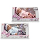 &Icirc;ndare Bebe Pupa + Sunet cu &Icirc;mbrăcăminte de Iarnă 36 Cm
