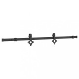 Cumpara ieftin Set feronerie pentru usi glisante, negru, 152,5 cm, otel