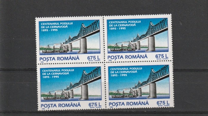 Cernavoda pod , bloc de 4 , Nr 1385, Romania .