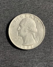Moneda quarter dollar 1981 USA
