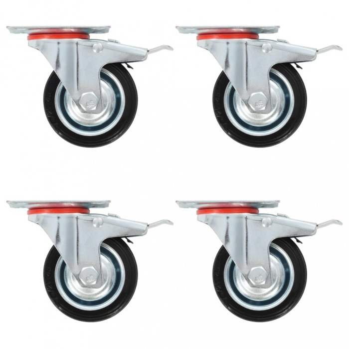 Roti pivotante, 16 buc., 75 mm