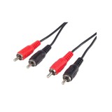 Cablu audio PremiumCord, 2 x RCA tata la 2 x RCA tata, 2m - RESIGILAT