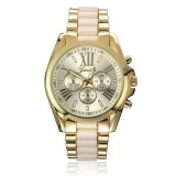 GENEVA Ceas dama Quartz, Geneva Stylish, Auriu cu Crem