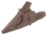 Bornă crocodil maro 20A 39mm 1kV 4mm