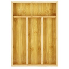 Organizator tacamuri si ustensile bucatarie, bambus, 25x34x4.5cm Household NewTrend