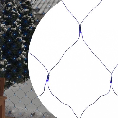 vidaXL Plasă lumini de Crăciun 204 LED-uri, albastru, 3x2 m, int./ext. foto