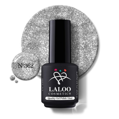 &amp;Nu;&amp;omicron;.362 Glam Silver Glitter | Laloo gel polish 15ml foto