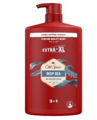 Gel de dus si sampon 3 in 1 Old Spice Deep Sea pentru corp, par si fata, 1000 ml