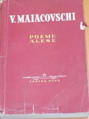 POEME ALESE de V. MAIACOVSCHI , 1954 foto