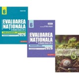 Pachet 3 carti Evaluarea Nationala 2026 clasa a 6-a: Matematica si Stiinte, Limba si comunicare, Limba romana si Biologie - Bogdan Ratiu, Bogdan Antoh