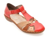 Pantofi RIEKER rosii, M1655, din piele ecologica
