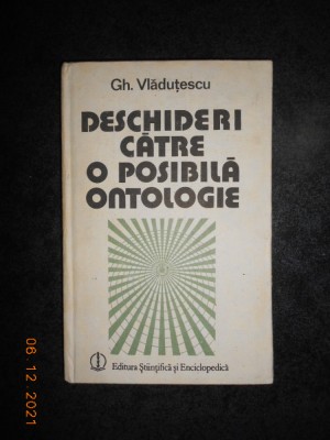 GH. VLADUTESCU - DESCHIDERI CATRE O POSIBILA ONTOLOGIE (1987, editie cartonata) foto