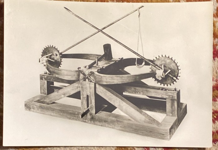 CARTE POSTALA ILUSTRATA GALERIA LEONARDO DA VINCI, BALISTA MULTIPLA